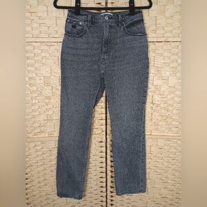 Abercrombie & Fitch The Ankle Straight Ultra High Rise Gray Ankle Jeans 26 2